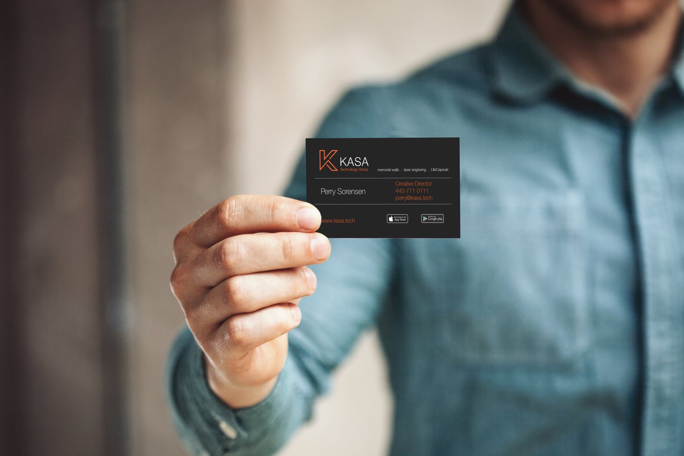 Kasa Business Cards stationery designed by Gen One Design